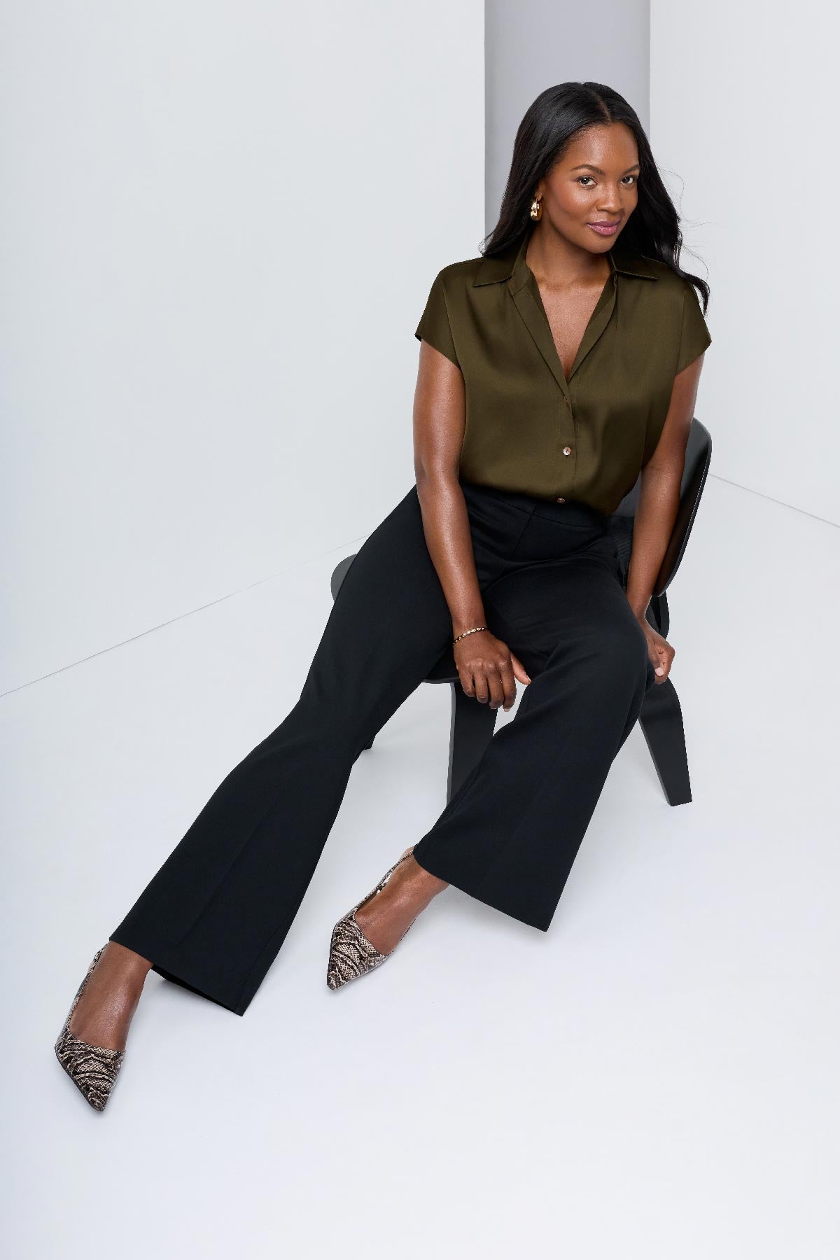 Miraclesuit Nori Relaxed Charmeuse Blouse in Nori