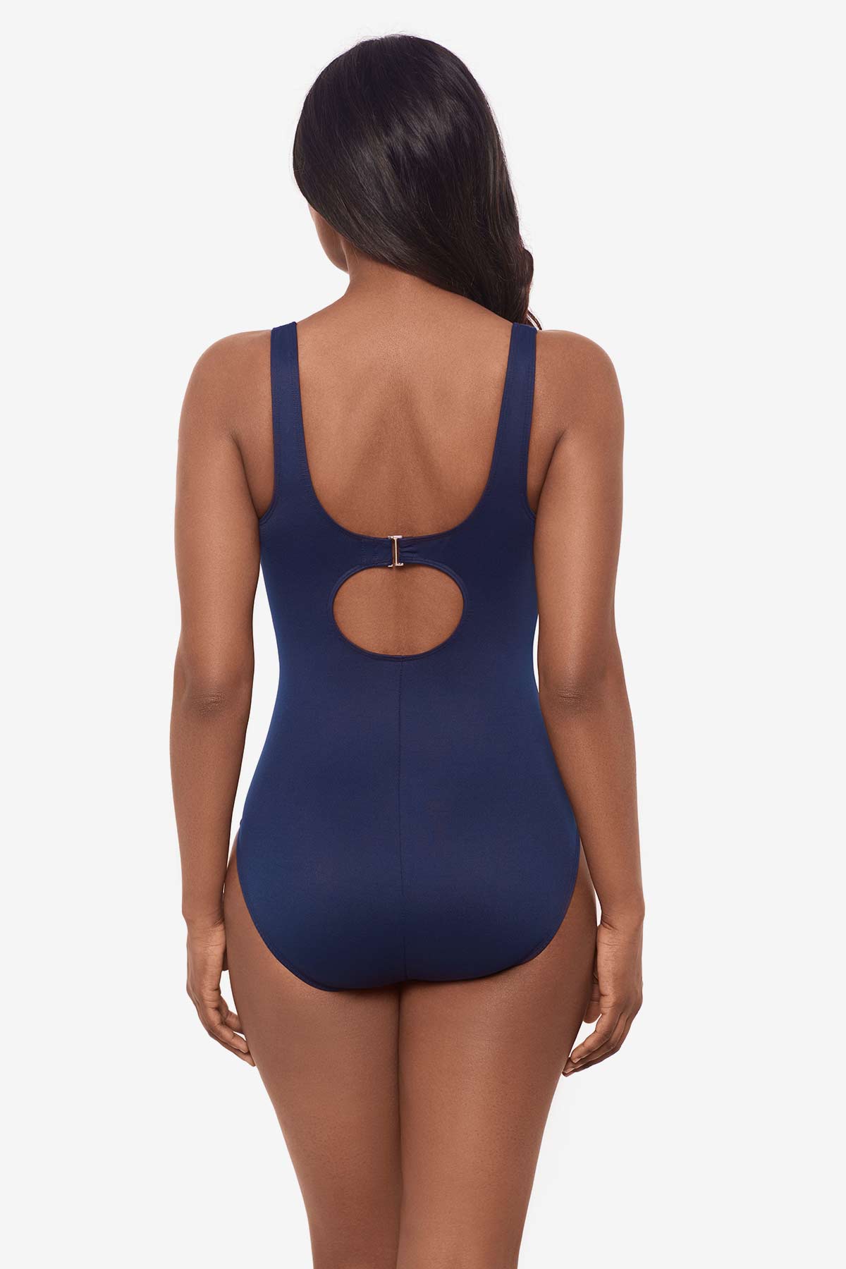 Miraclesuit Black/White Spectra Helix One Piece Swimsuit