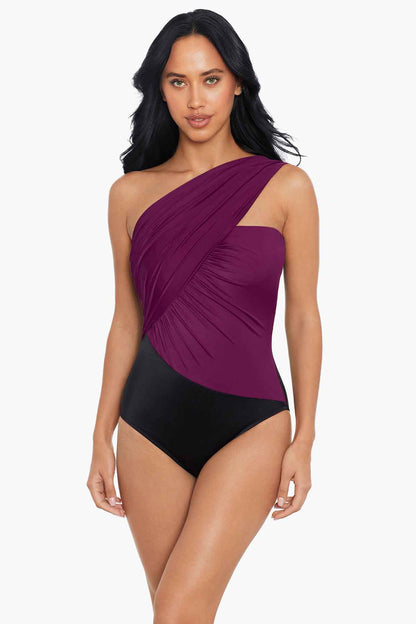 Miraclesuit Merlot Magicsuit Colorblock Goddess One Piece Swimsuit