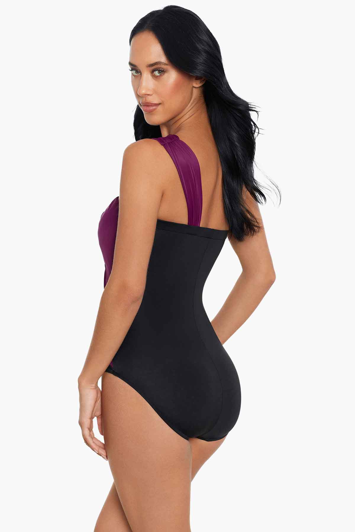 Miraclesuit Merlot Magicsuit Colorblock Goddess One Piece Swimsuit