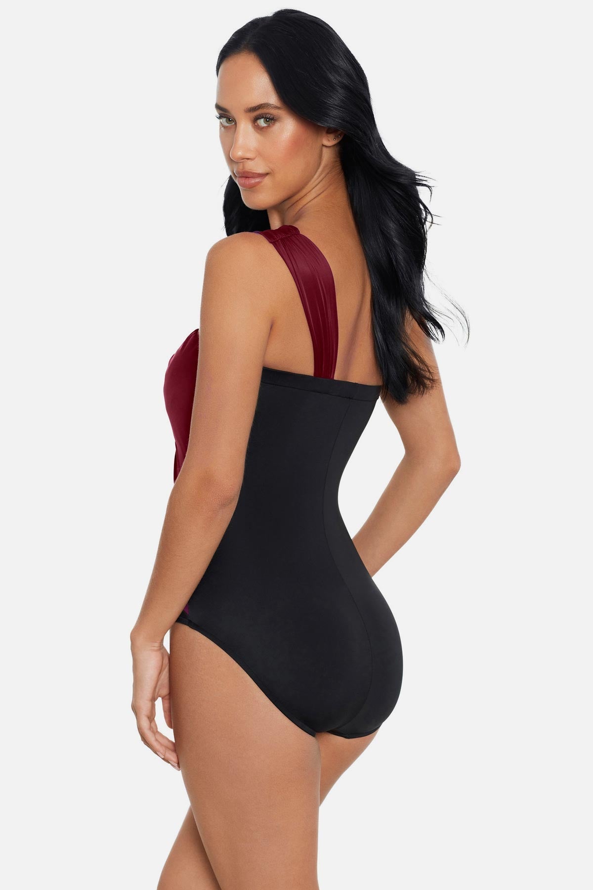 Miraclesuit Merlot Magicsuit Colorblock Goddess One Piece Swimsuit