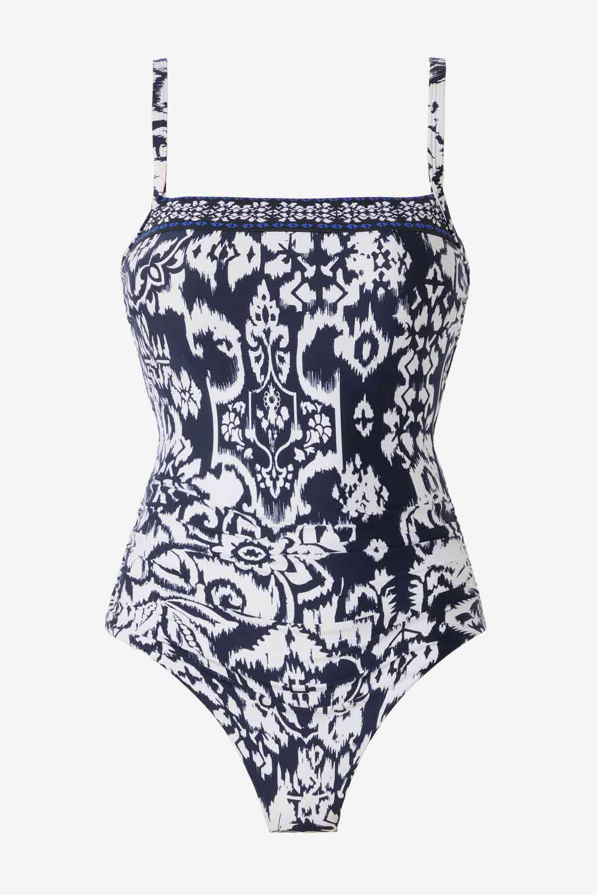 Miraclesuit Midnight/White Talavera Kara One Piece Swimsuit