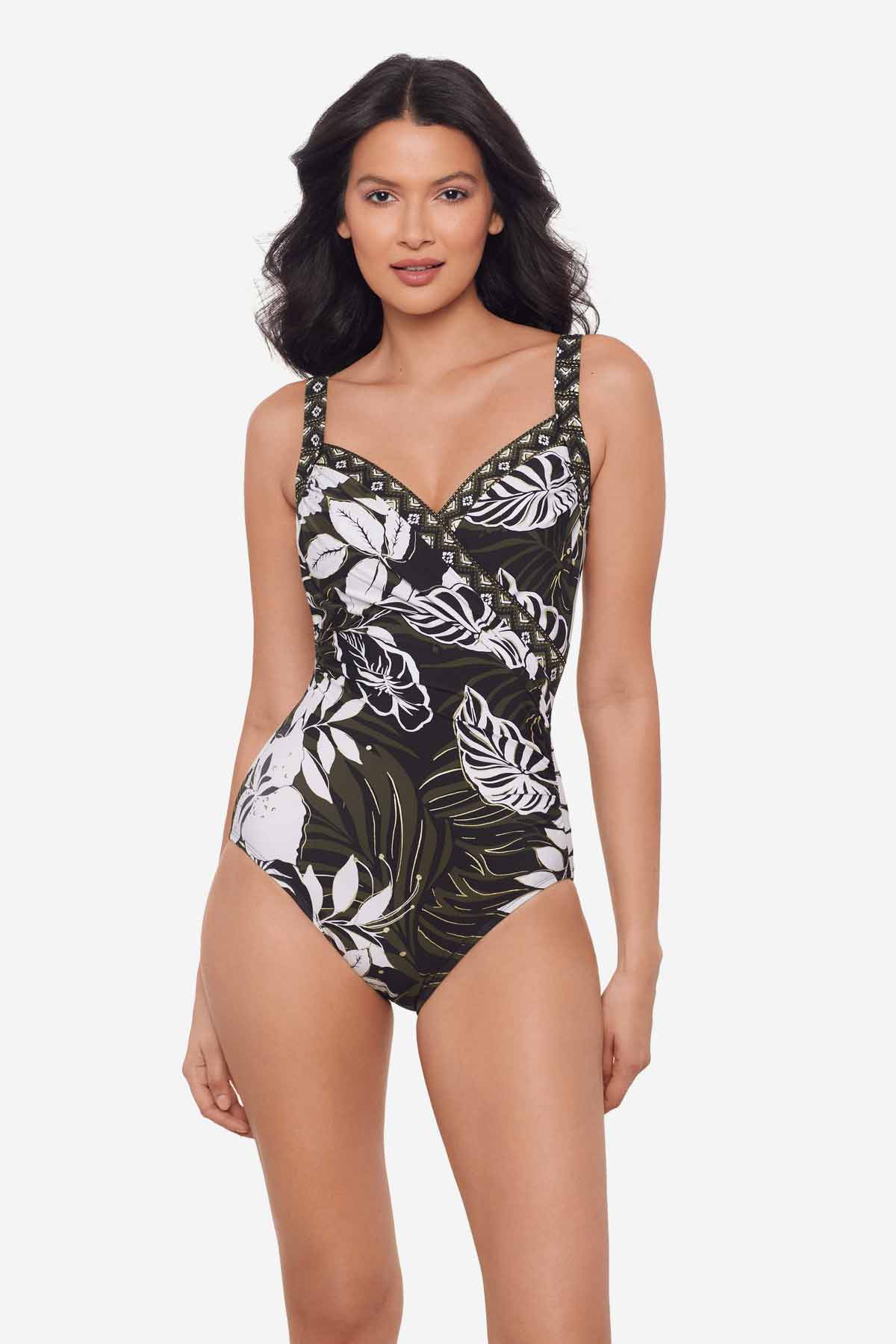 Miraclesuit Black/Multi Elle Dorado Sanibel One Piece Swimsuit