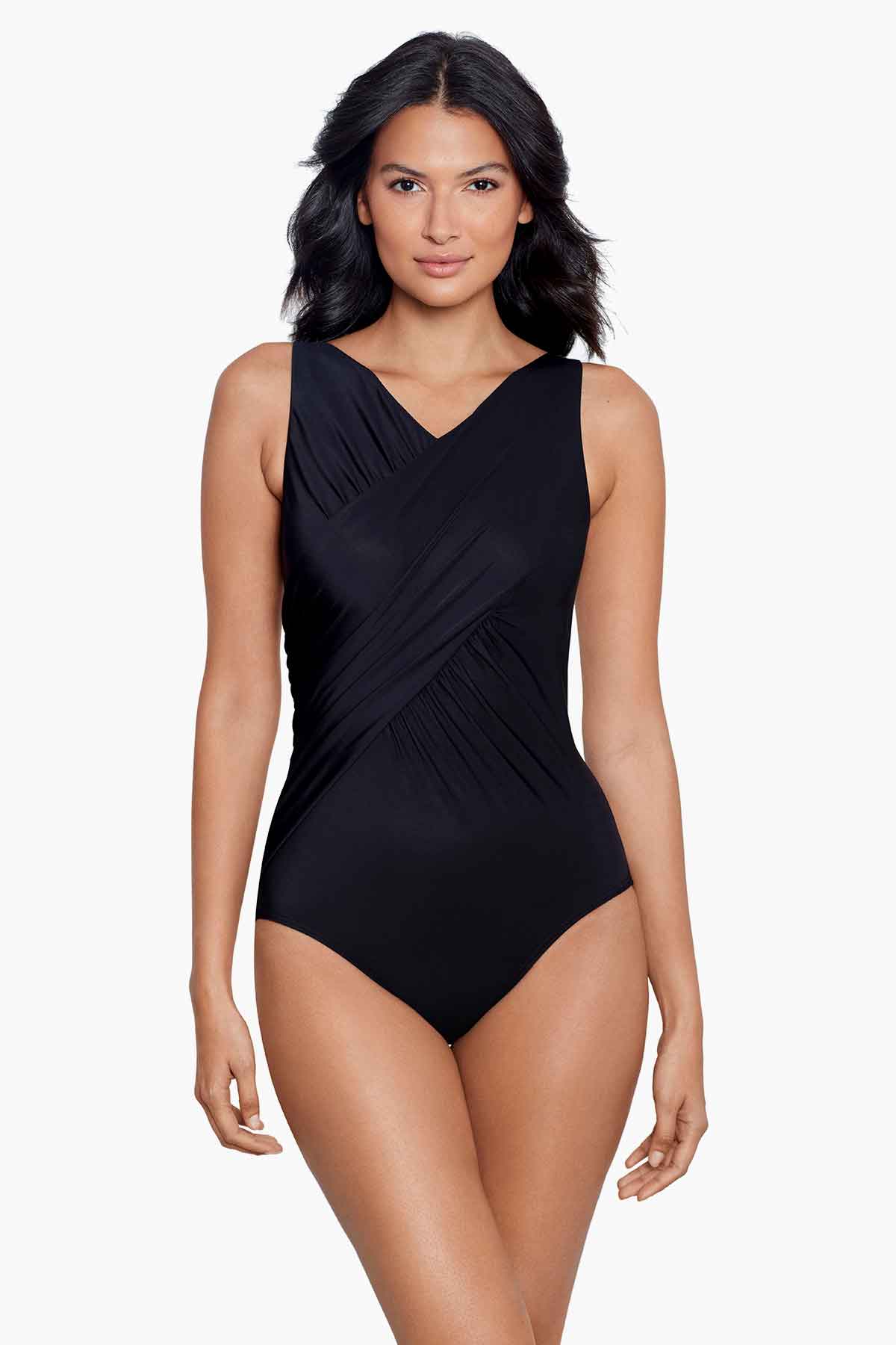 Miraclesuit Black Rock Solid Tulia One Piece Swimsuit