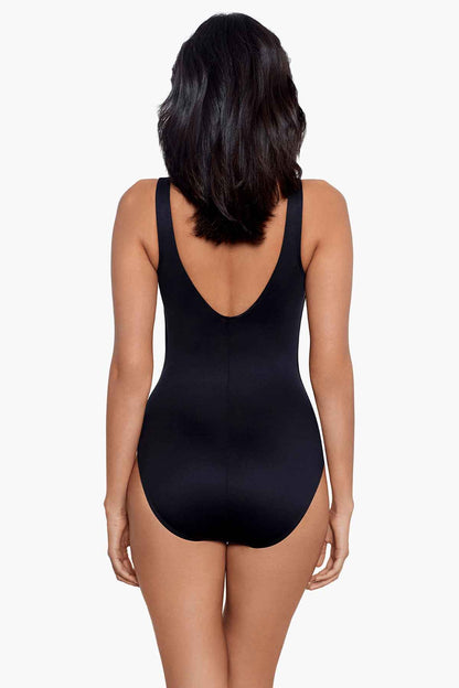 Miraclesuit Black Rock Solid Tulia One Piece Swimsuit