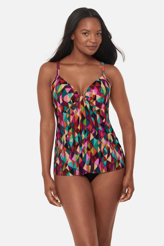 Miraclesuit Multi Marina Tankini Top in Farfalle