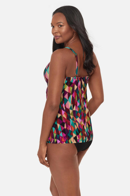 Miraclesuit Multi Marina Tankini Top in Farfalle