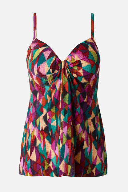 Miraclesuit Multi Marina Tankini Top in Farfalle