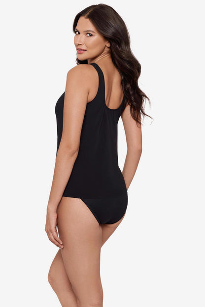 Miraclesuit Black/Multi Ursula Tankini Top in Boca Grande