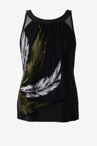 Miraclesuit Black/Multi Ursula Tankini Top in Boca Grande