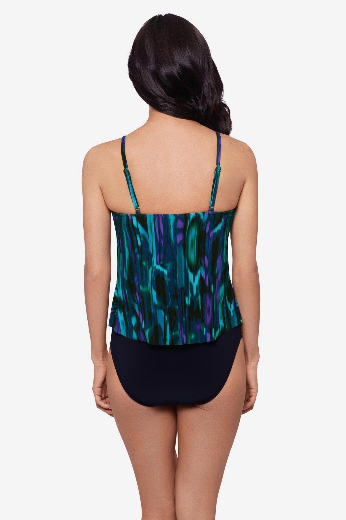 Miraclesuit Black/Multi Magicsuit Rainfall Rita Tankini Top Separate