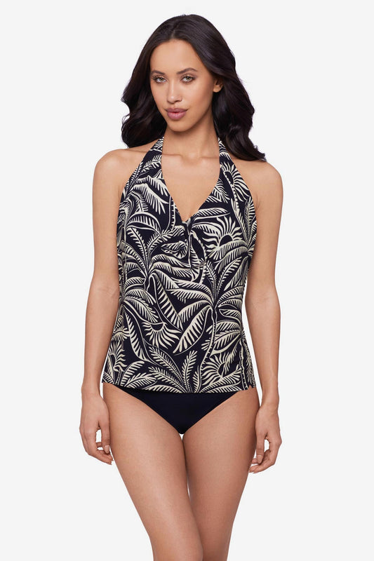 Miraclesuit Black/Multi Magicsuit Hearts Of Palm Sophie Tankini Top Separate