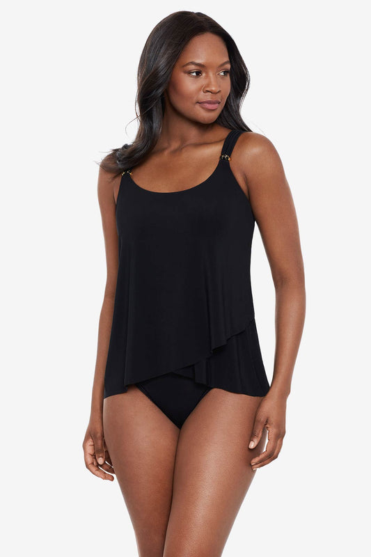 Miraclesuit Black Dazzle Tankini Top