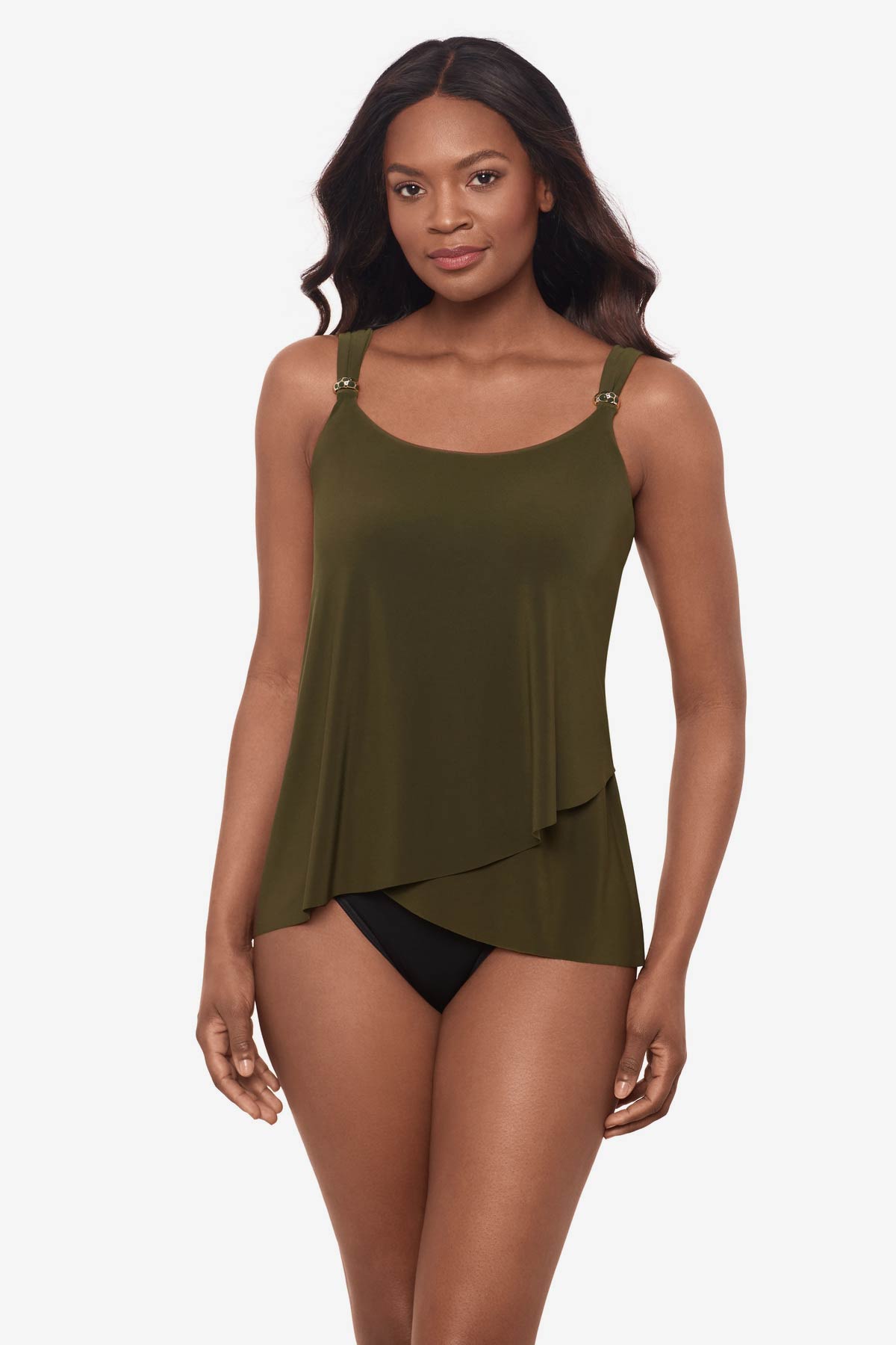 Miraclesuit Black Dazzle Tankini Top