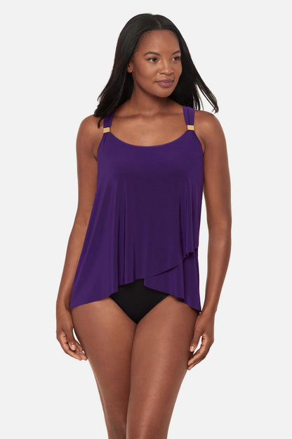Miraclesuit Black Dazzle Tankini Top