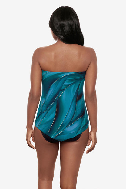 Miraclesuit Blue/Multi Hankini Tankini Top in Maldiva
