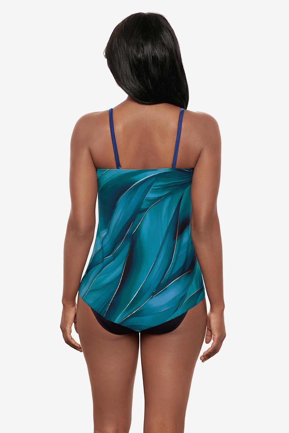 Miraclesuit Blue/Multi Hankini Tankini Top in Maldiva