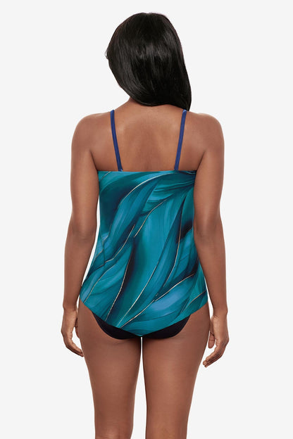 Miraclesuit Blue/Multi Hankini Tankini Top in Maldiva