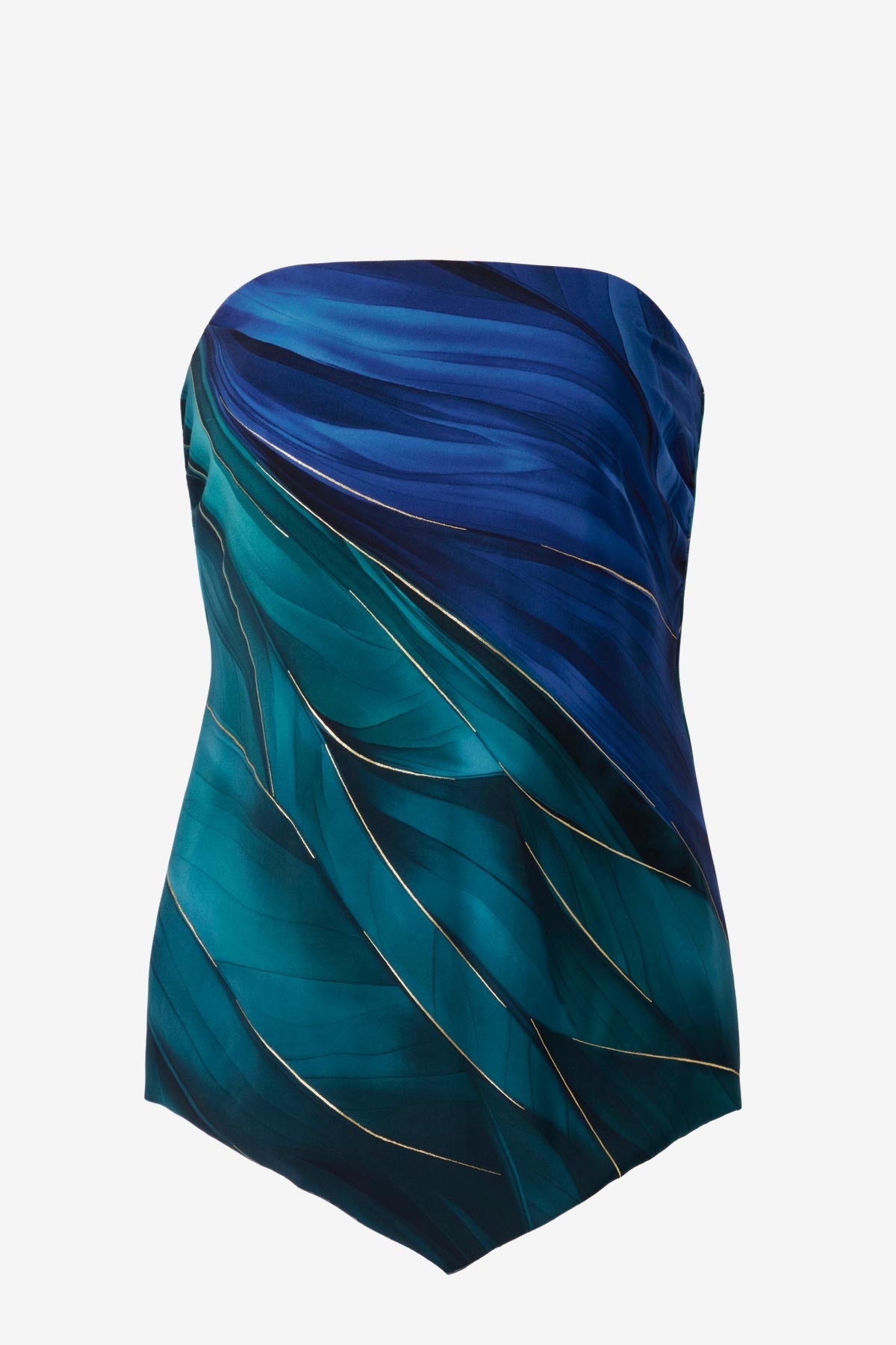 Miraclesuit Blue/Multi Hankini Tankini Top in Maldiva