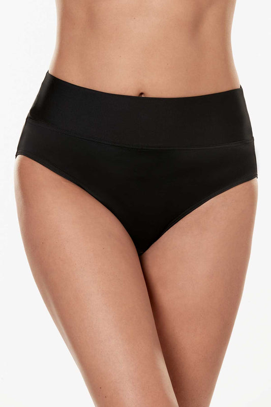 Miraclesuit Black Fold Over Swim Bottom