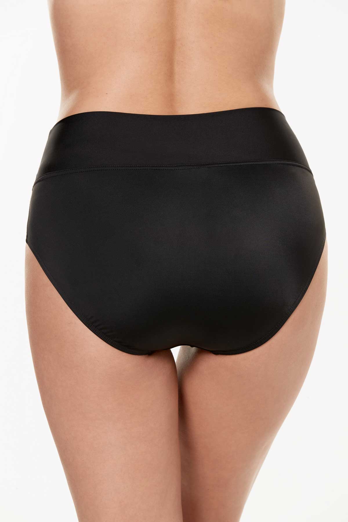 Miraclesuit Black Fold Over Swim Bottom