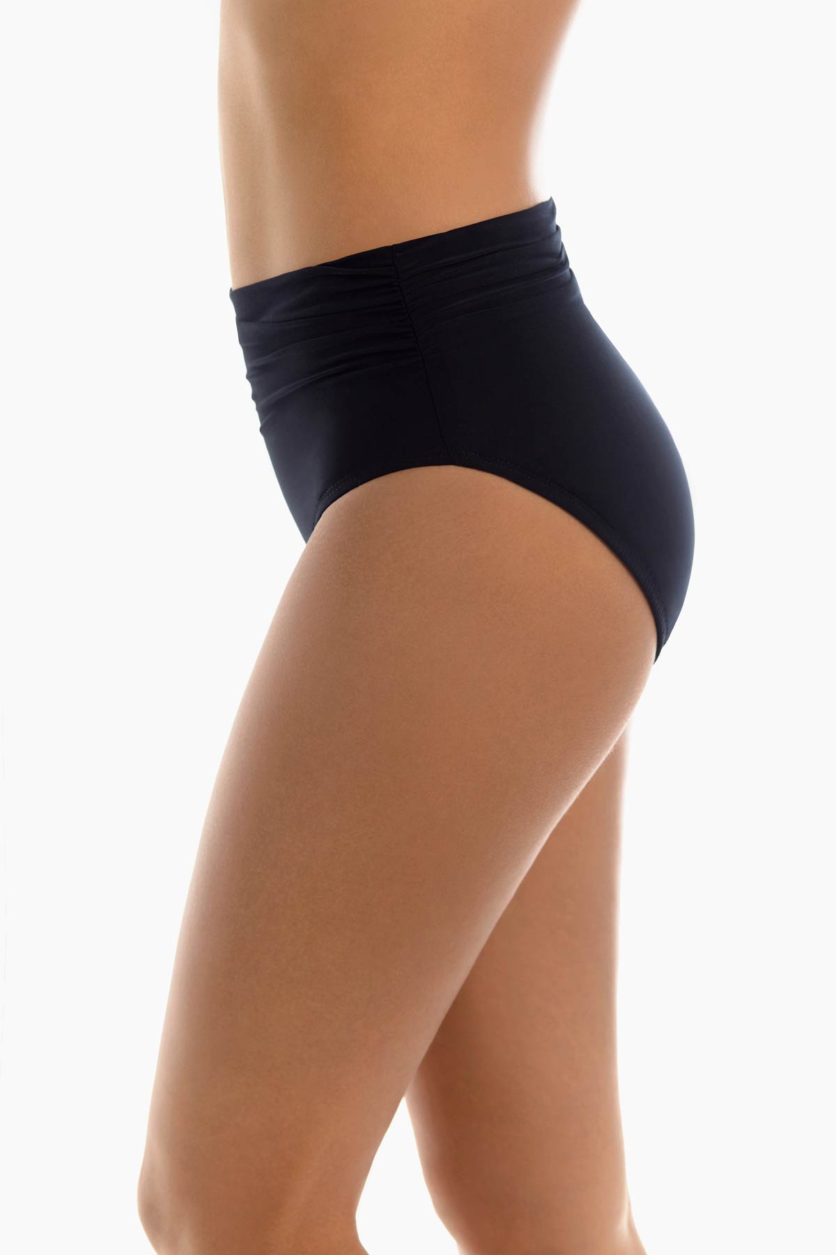 Miraclesuit Black Magicsuit Shirred Jersey Swim Bottom