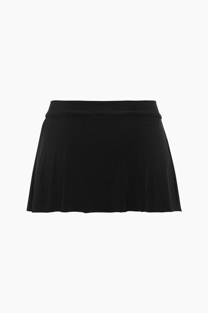 Miraclesuit Black Jersey Tennis Skirt Swim Bottom