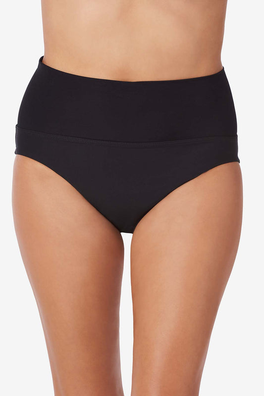 Miraclesuit Black Amoressa Gimlet Folded Waist Pant Swim Bottom