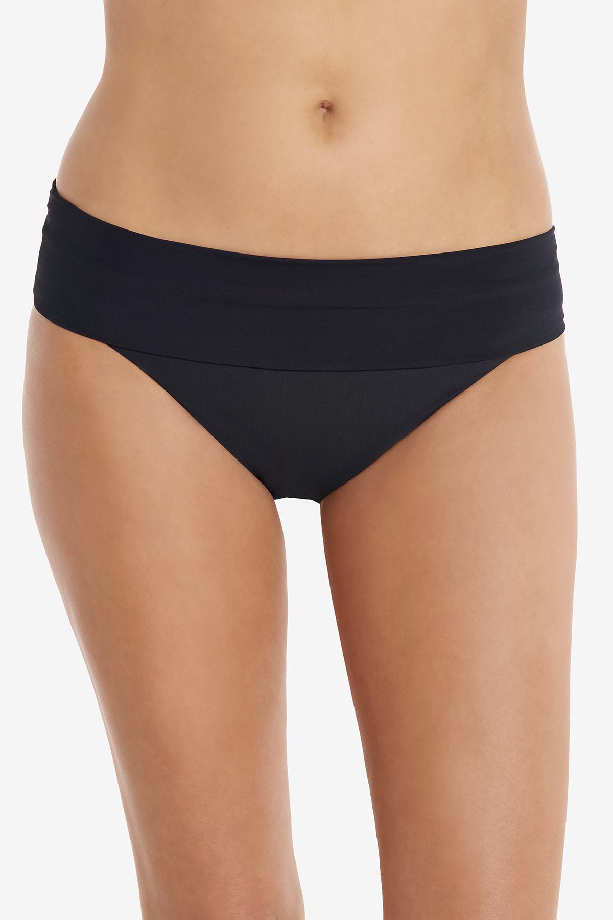 Miraclesuit Black Amoressa Gimlet Folded Waist Pant Swim Bottom