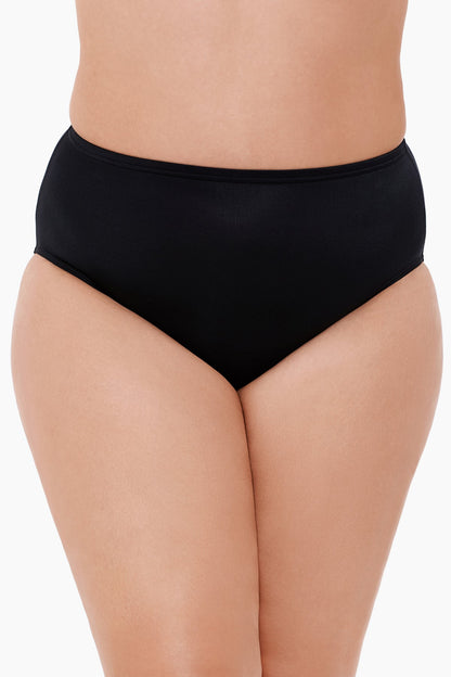 Miraclesuit Black Plus Size Basic Pant Swim Bottom