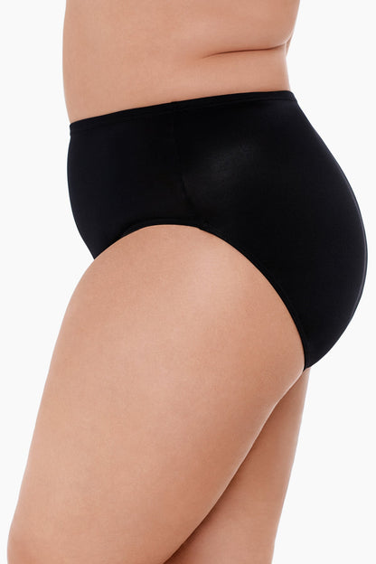 Miraclesuit Black Plus Size Basic Pant Swim Bottom
