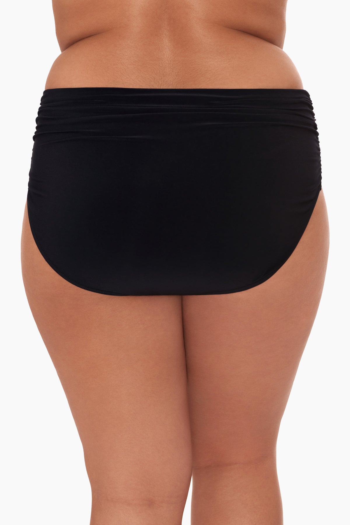 Miraclesuit Black Magicsuit Plus Size Shirred Jersey Swim Bottom