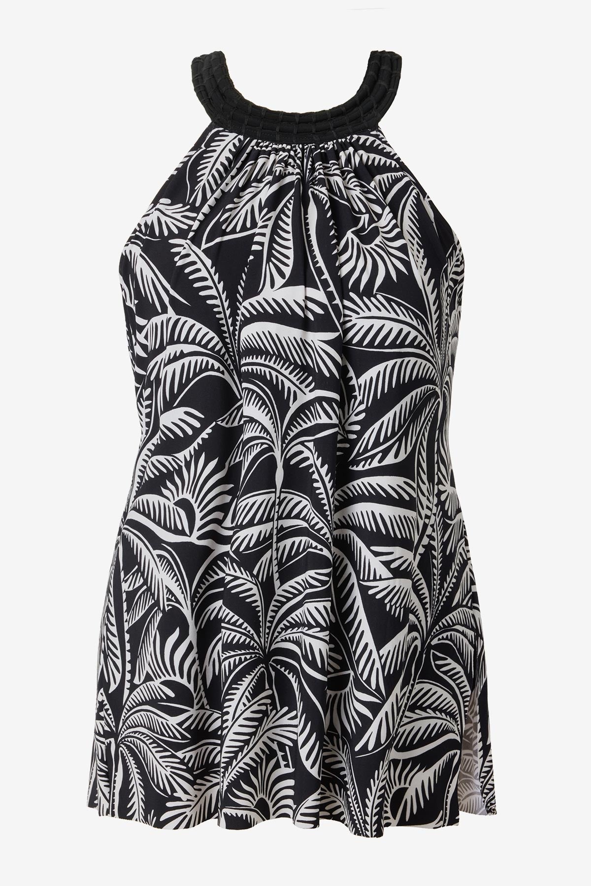 Miraclesuit Black/Multi Magicsuit Hearts Of Palm Molly One Piece Swimdress