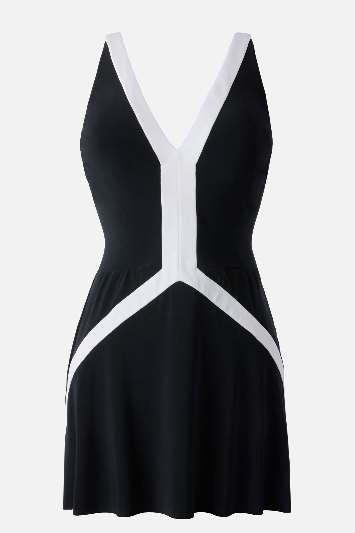 Miraclesuit Black/White Paix Swim Dress in Spectra