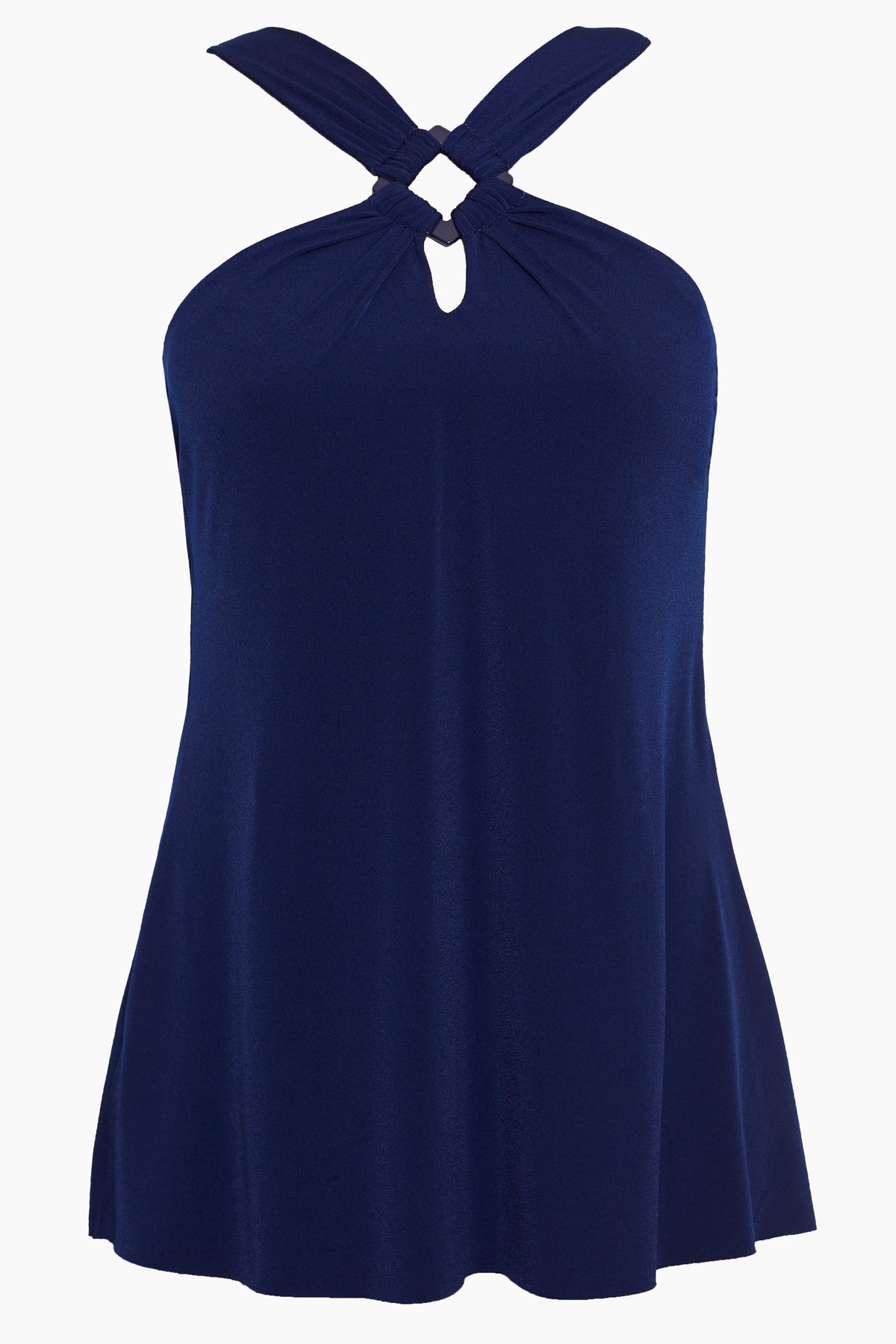 Miraclesuit Navy Magicsuit Square Cut Beverly One Piece Swimsuit