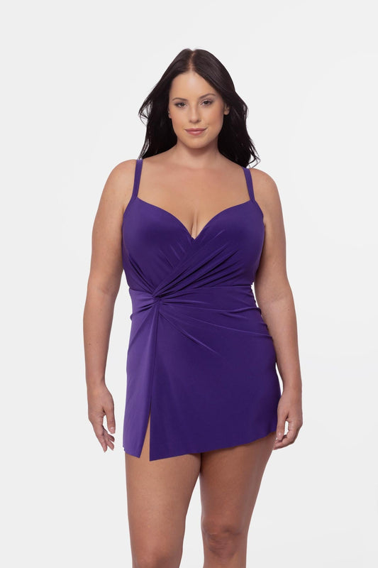 Miraclesuit Mulberry Plus Size Adora Swim Dress