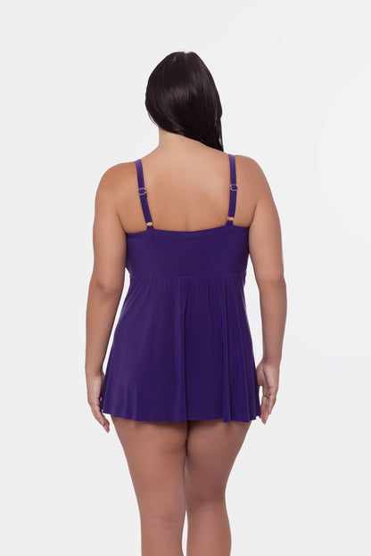 Miraclesuit Mulberry Plus Size Adora Swim Dress