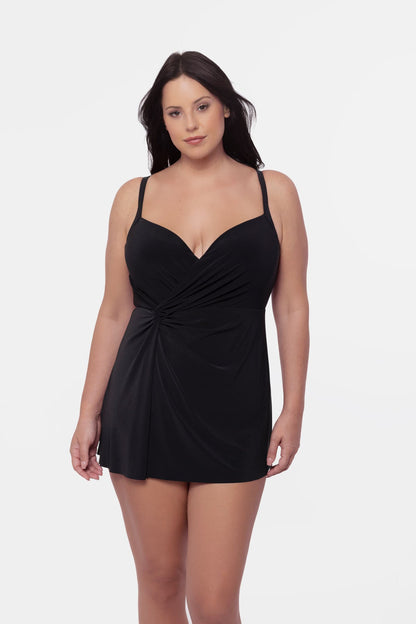 Miraclesuit Mulberry Plus Size Adora Swim Dress