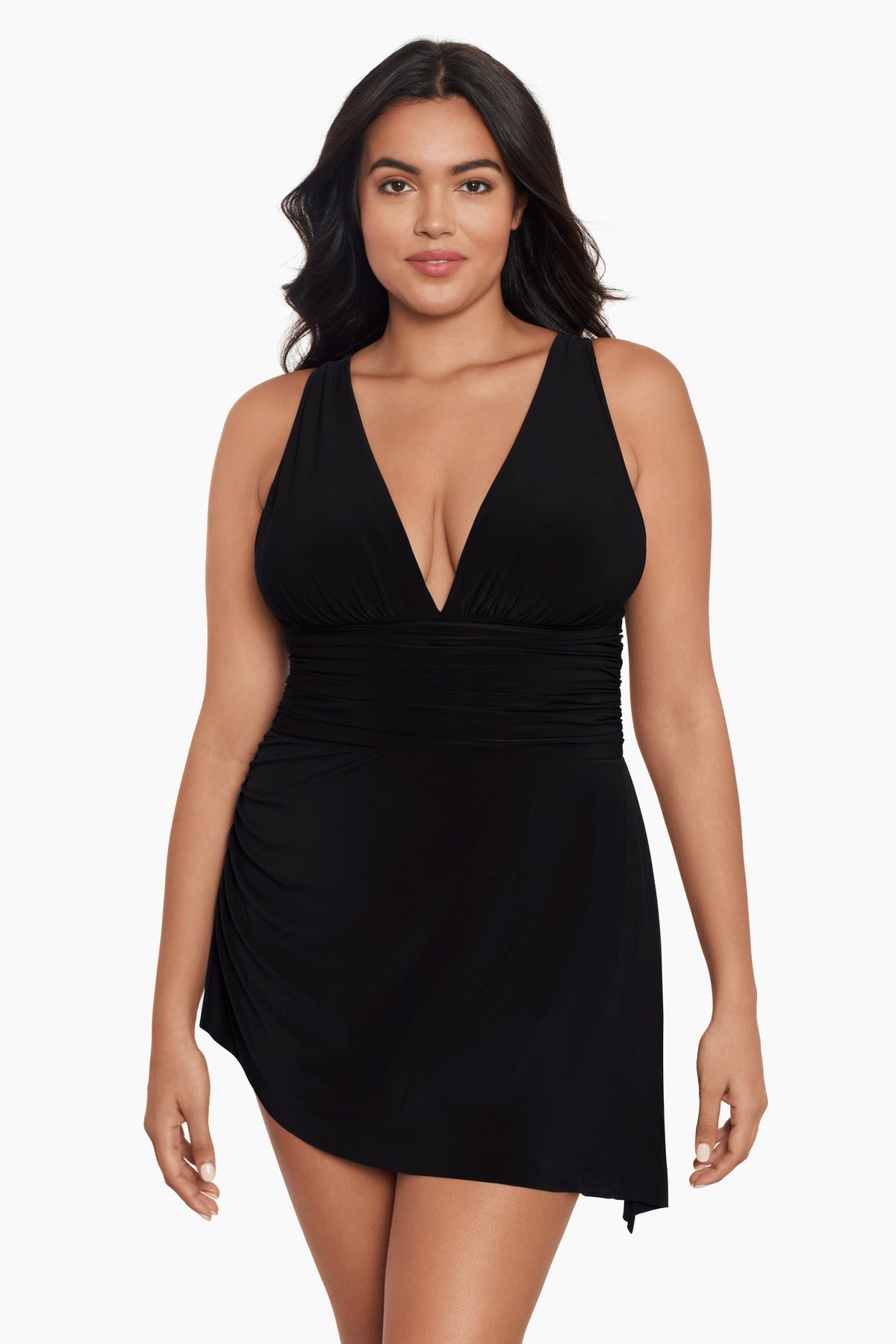 Miraclesuit Black Plus Size Celine Swim Dress
