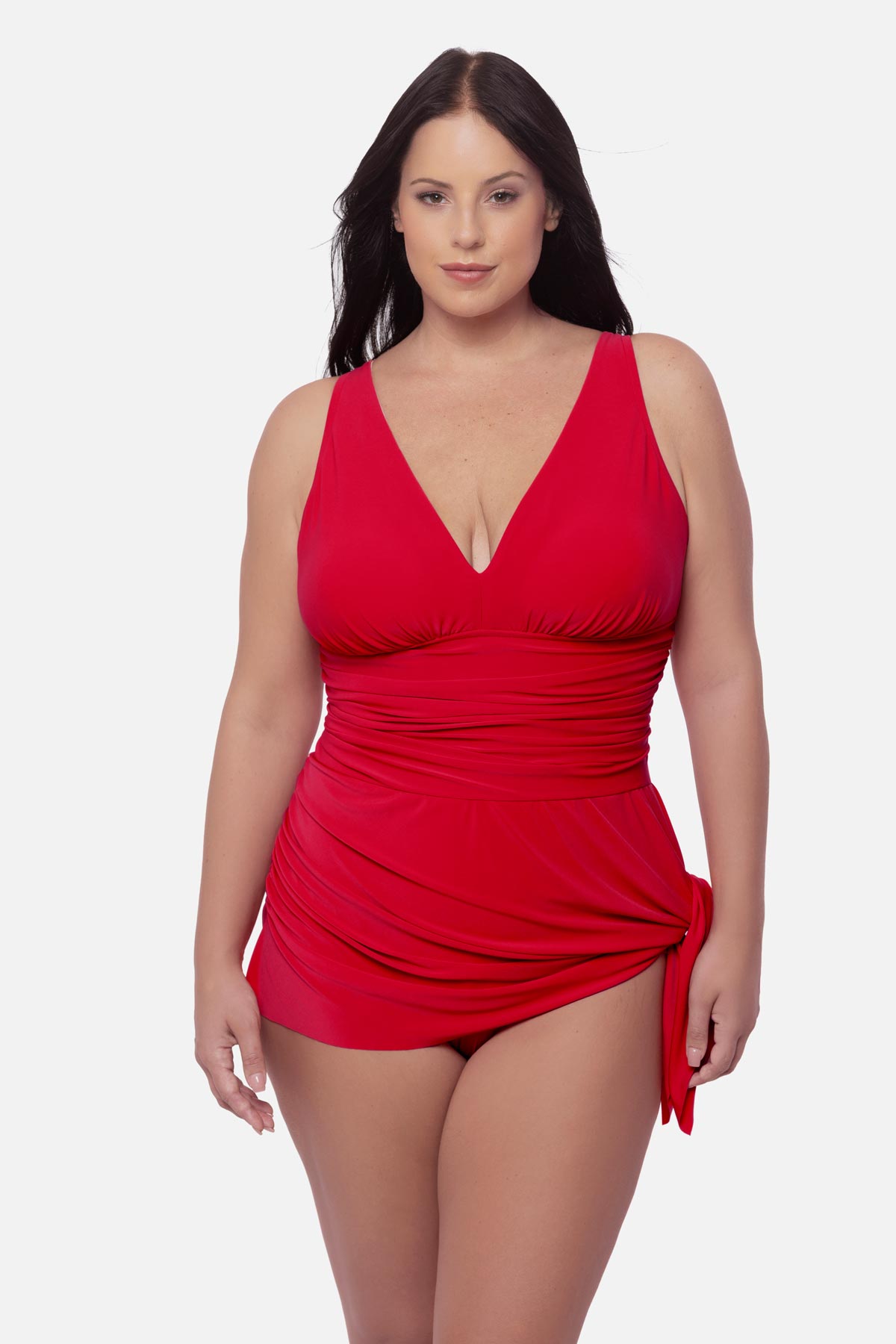 Miraclesuit Black Plus Size Celine Swim Dress