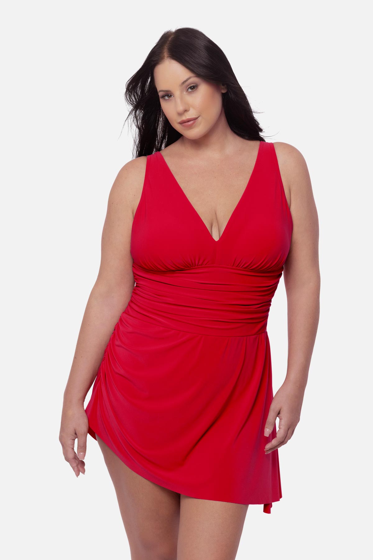 Miraclesuit Black Plus Size Celine Swim Dress