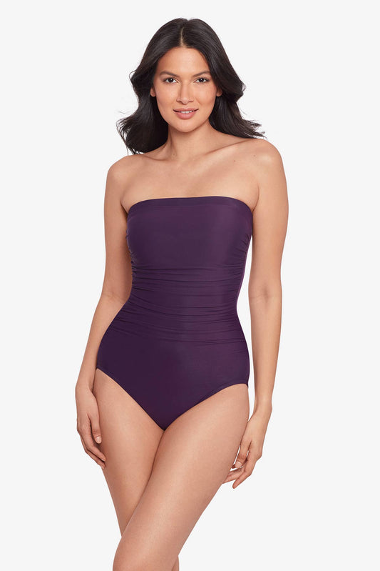 Miraclesuit Sangria Avanti Bandeau One Piece Swimsuit