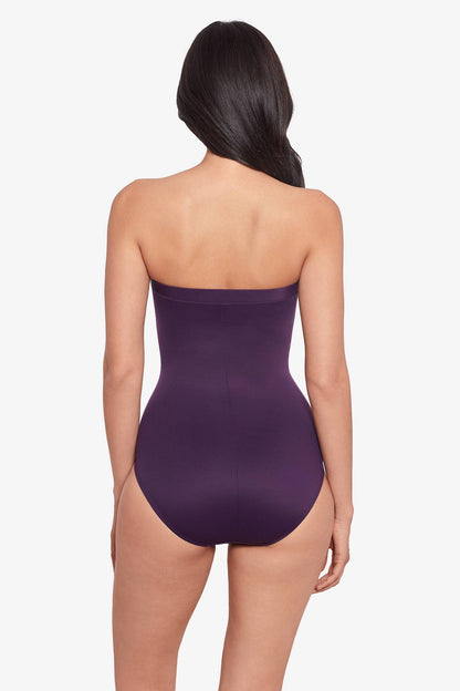 Miraclesuit Sangria Avanti Bandeau One Piece Swimsuit