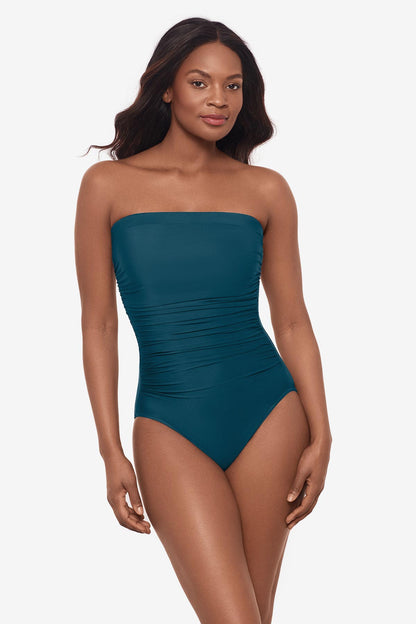 Miraclesuit Sangria Avanti Bandeau One Piece Swimsuit