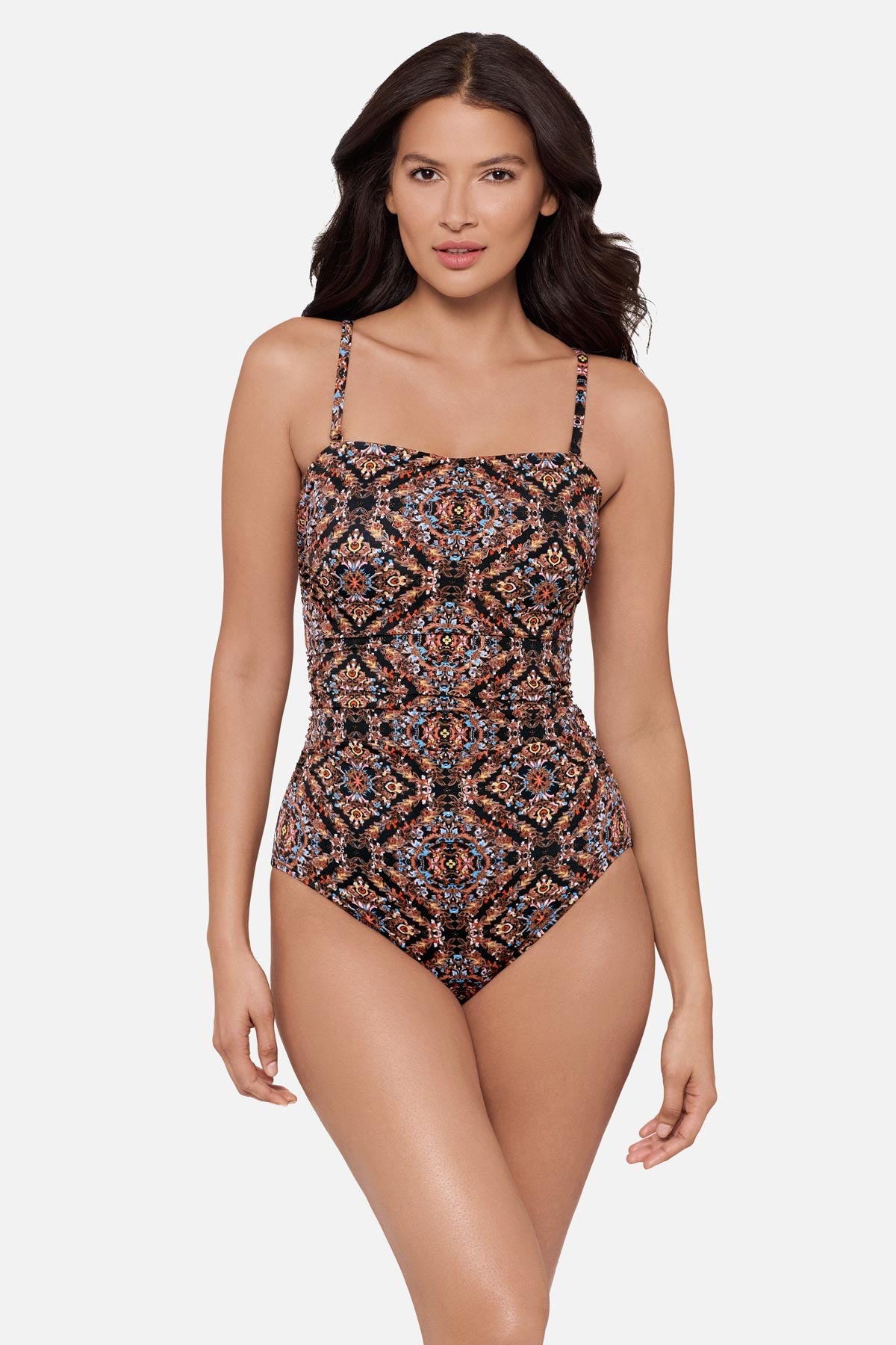 Miraclesuit Black/Multi Avanti One Piece in Scandale