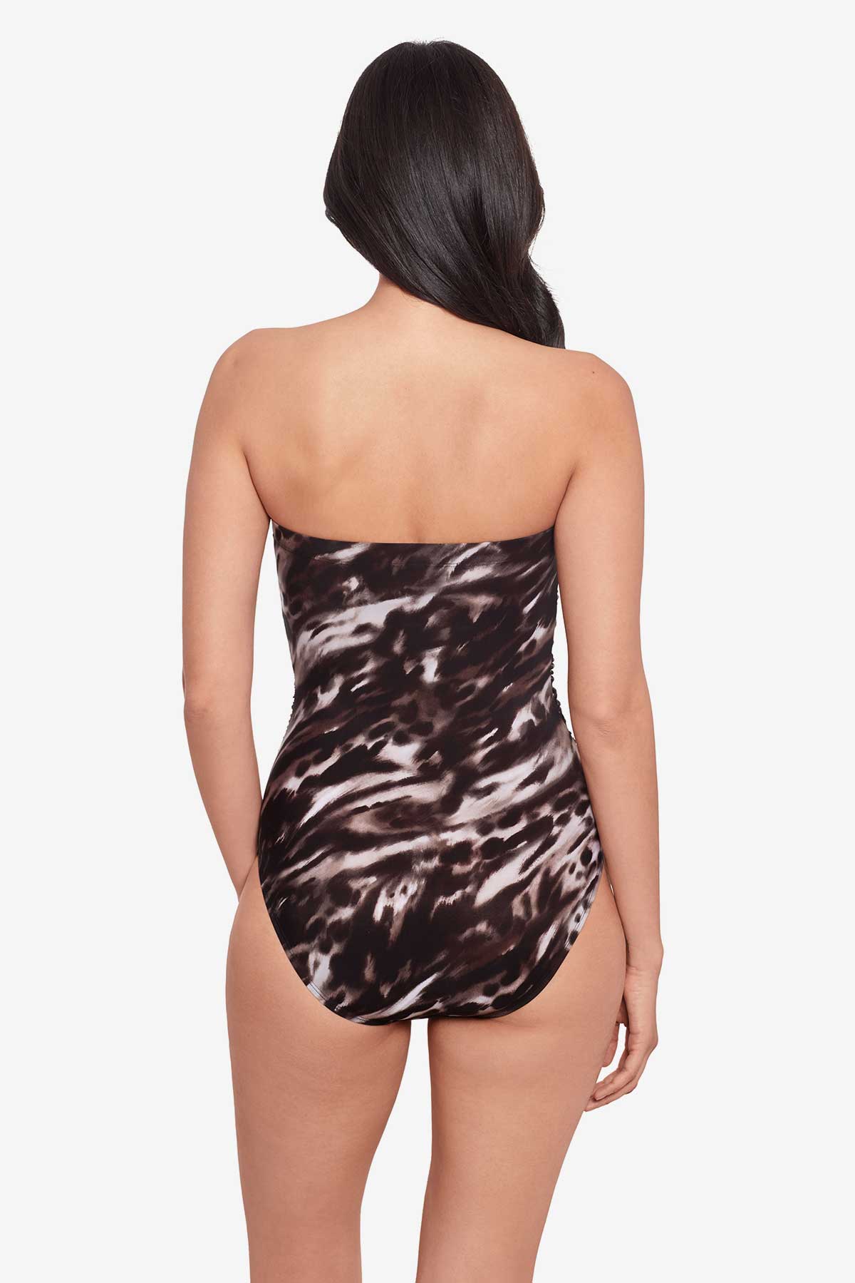 Miraclesuit Black/Brown Tempest Avanti Bandeau Swimsuit
