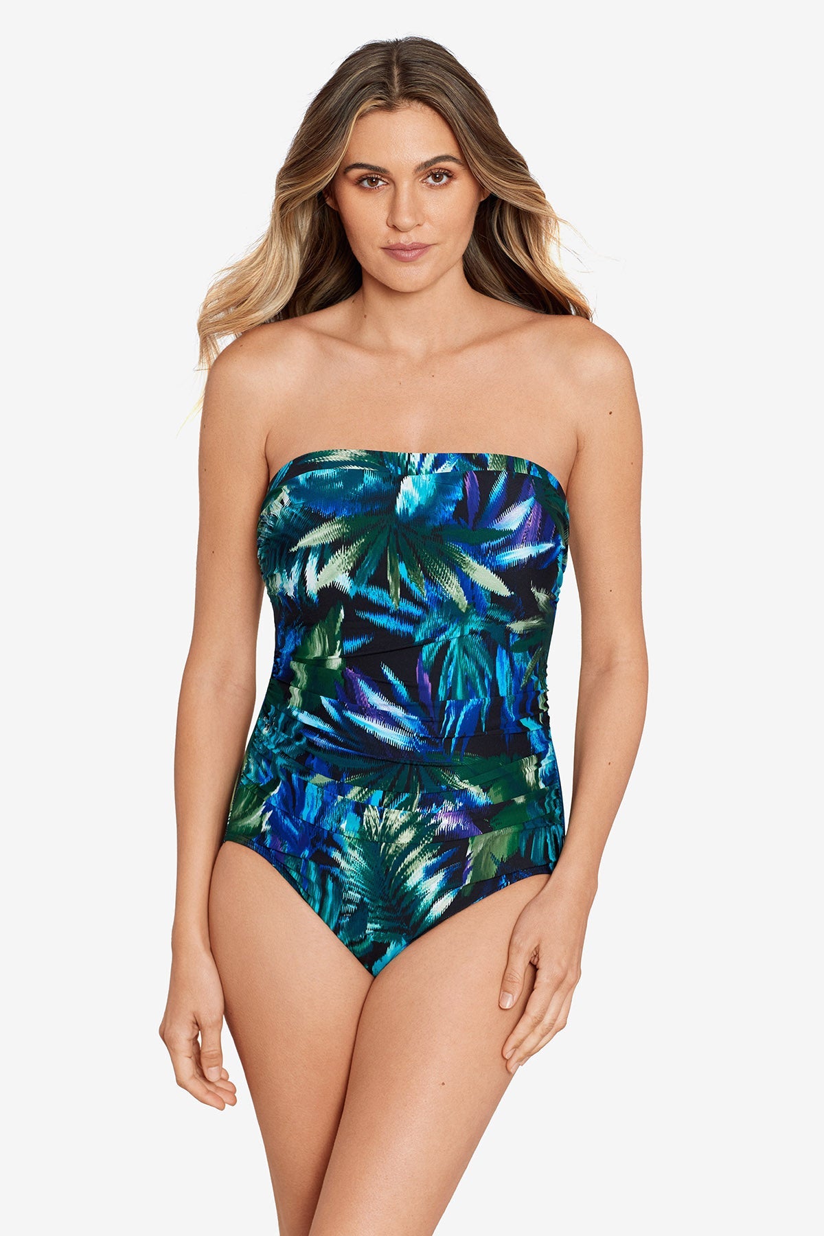 Miraclesuit Black/Multi Ussepa Avanti Bandeau Swimsuit