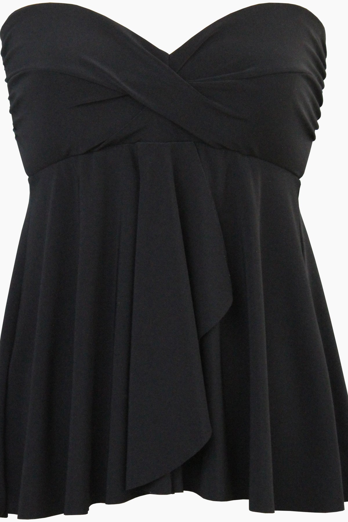 Miraclesuit Black Rock Solid Cadiz Bandeau Tankini