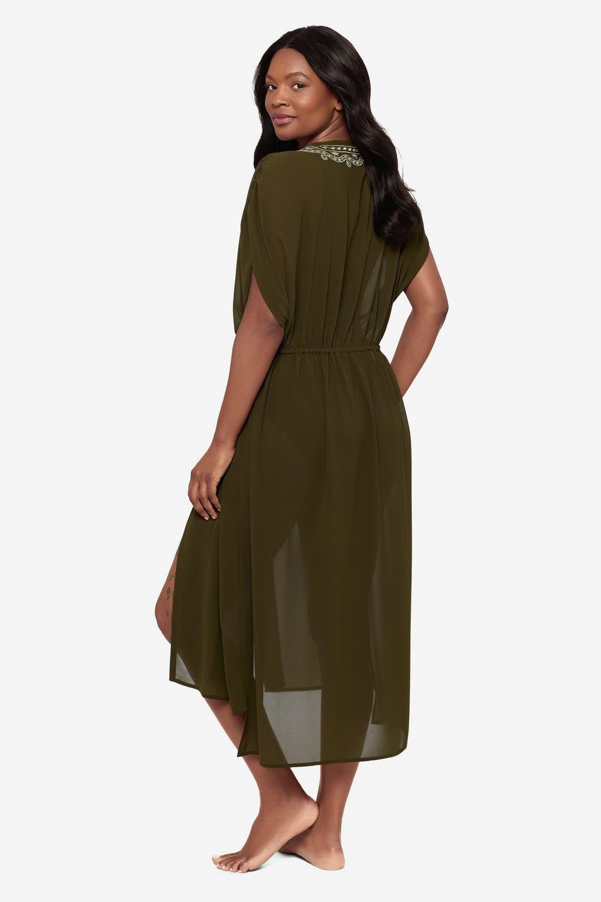 Miraclesuit Nori Beach Etc Beaded Long Kimono Cover Up