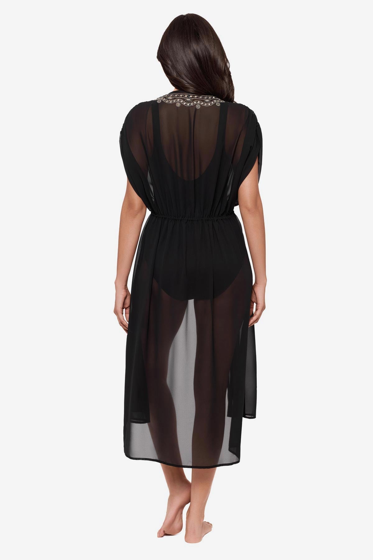 Miraclesuit Nori Beach Etc Beaded Long Kimono Cover Up